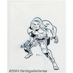 Bruce Timm - Original Sketch of Kamandi with Lu