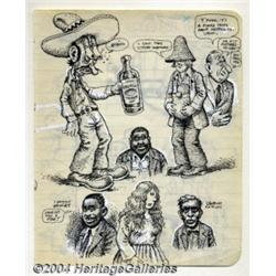 Robert Crumb - Original Sketchbook Page, "Bueno