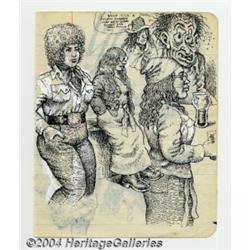 Robert Crumb - Original Sketchbook Page, "Get I