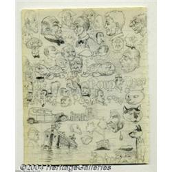 Robert Crumb - Original Sketchbook Page, "Poop