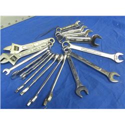 Large Lot of 18 wrenches