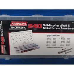 New 240 self tapping wood & metal screw assortment