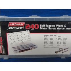 New 240 self tapping wood & metal screw assortment