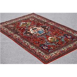 LOVELY HANDMADE PICTORIAL SHAPOUR KASHAN RUG