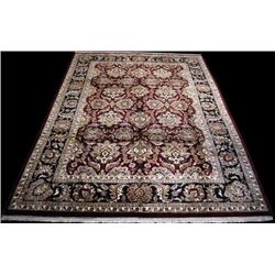 ABSOLUTELY STUNNING HANDMADE FLORAL MAHAL DESIGN RUG