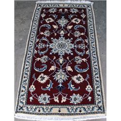 FINE QUALITY PERSIAN NAIN RUG, 4.6X2.6 "