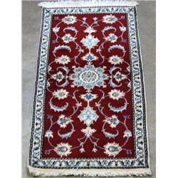 Fine Hand Woven Silk Blended Persian Nain rug 5x3