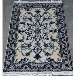 Handmade Wool/Silk Persian Nain 3x2