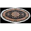 Image 1 : Oval Persian Tabriz With Silk Highlight
