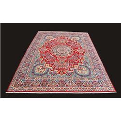 VIBRANT VOLUMINOUS FLORAL PATTERNS KERMAN RAVAR RUG