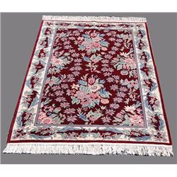 Stunning English Floral Contemporary Hand Woven Rug