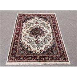 Gorgeous Wool and Silk Tabriz Design Rug