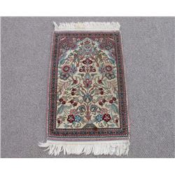 Admirable Hand Knotted Floral Persian Qum Design Rug 2x3