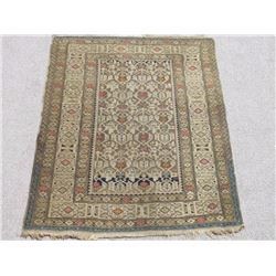 Charming Handmade Antique Wool on Wool Shirvan 4x5