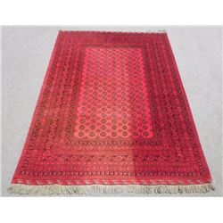 Finely Knotted Delicate Wool on Wool Semi Antique Persian Turkmen