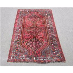 Quite Fascinating Allover Wool on Wool Semi Antique Persian Shiraz