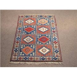 Nicely Contrasted Handmade Persian Yalameh 3x5