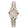 Image 2 : Rolex Ladies Two Tone 14K Gold/SS, Diam/Ruby Dial & Diam/Ruby Bezel, Saph Crystal - REF-374M2H