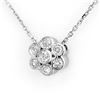 0.25 CTW Certified VS/SI Diamond Necklace 14K White Gold - REF-27K8R - 10674
