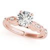 0.60 CTW Certified VS/SI Diamond Solitaire Antique Ring 18K Rose Gold - REF-115Y3N - 27346