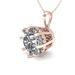 1.50 CTW Certified VS/SI Diamond Necklace 18K Rose Gold - REF-522T2X - 35726