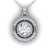 1.02 CTW Certified VS/SI Diamond Art Deco Necklace 14K White Gold - REF-177T3X - 30543
