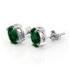 Image 1 : 2.0 CTW Emerald Earrings 18K White Gold - REF-28T2X - 11312