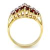 Image 2 : 1.06 CTW Ruby & Diamond Ring 10K Yellow Gold - REF-30M5F - 12388