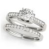 1.01 CTW Certified VS/SI Diamond Solitaire 2Pc Set 14K White Gold - REF-199W3H - 31588