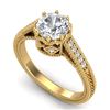 1.25 CTW VS/SI Diamond Art Deco Ring 18K Yellow Gold - REF-400T2X - 36907