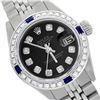 Rolex Ladies Stainless Steel, Diam Dial & Diam/Sapphire Bezel, Saph Crystal - REF-355X6A
