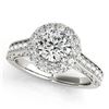 2.22 CTW Certified VS/SI Diamond Solitaire Halo Ring 18K White Gold - REF-613T8X - 26515