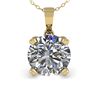 Image 2 : 1 CTW VS/SI Diamond Designer Necklace 14K Yellow Gold - REF-273M3F - 38417