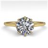 1.50 CTW Certified VS/SI Diamond Engagement Ring 18K Yellow Gold - REF-523F5M - 35758