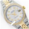 Image 1 : Rolex Men's Two Tone 14K Gold/SS, QuickSet, Diamond Dial & Diamond Bezel - REF-474N5F