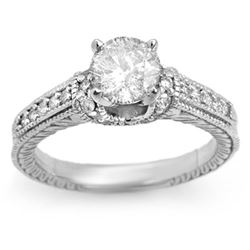 1.50 CTW Certified VS/SI Diamond Ring 18K White Gold - REF-393W3H - 11269