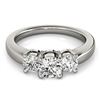 Image 1 : 1 CTW Certified VS/SI Diamond 3 Stone Solitaire Ring 18K White Gold - REF-170M2F - 28065