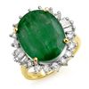 Image 1 : 10.07 CTW Emerald & Diamond Ring 14K Yellow Gold - REF-117N8Y - 13216