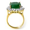 Image 2 : 10.07 CTW Emerald & Diamond Ring 14K Yellow Gold - REF-117N8Y - 13216