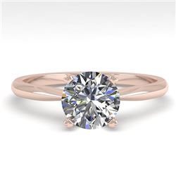 1.01 CTW VS/SI Diamond Engagement Designer Ring 18K Rose Gold - REF-284T8X - 32399