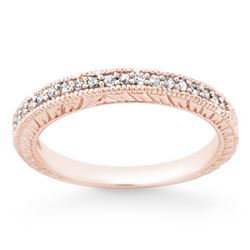 0.20 CTW Certified VS/SI Diamond Ring 14K Rose Gold - REF-33X5T - 13652