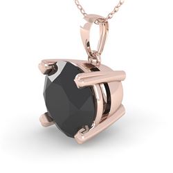 1.50 CTW Black Diamond Designer Necklace 14K Rose Gold - REF-49F5M - 38424