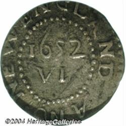 1652 6PENCE Oak Tree Sixpence VF20 Details,