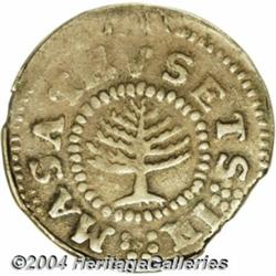 1652 SHILNG Pine Tree Shilling, Small Planchet