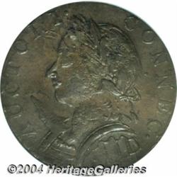 1787 COPPER Connecticut Copper, Horned Bust