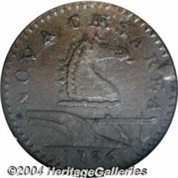 1786 COPPER New Jersey Copper, Narrow Shield