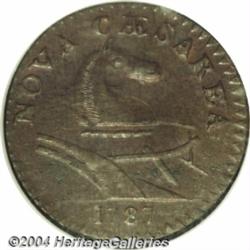 1787 COPPER New Jersey Copper, Small Planchet,