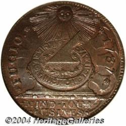 1787 1C Fugio Cent, UNITED STATES, Cinquefoils