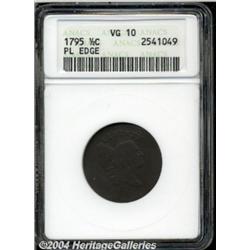 1795 1/2 C Plain Edge VG10 ANACS. B-6a, C-6a,