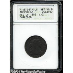 1802/0 1/2 C Reverse of 1802--Corroded--ANACS.